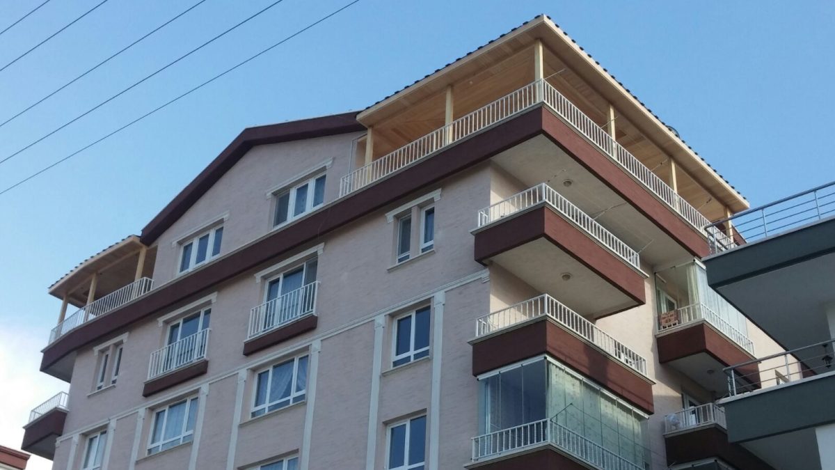 Siteler Teras Çatısı Ahşap Sundurma