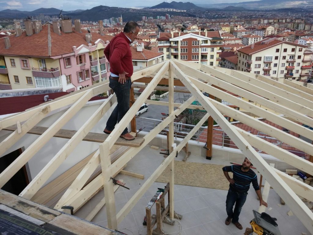 Teras Ahşap Çatı İskelet